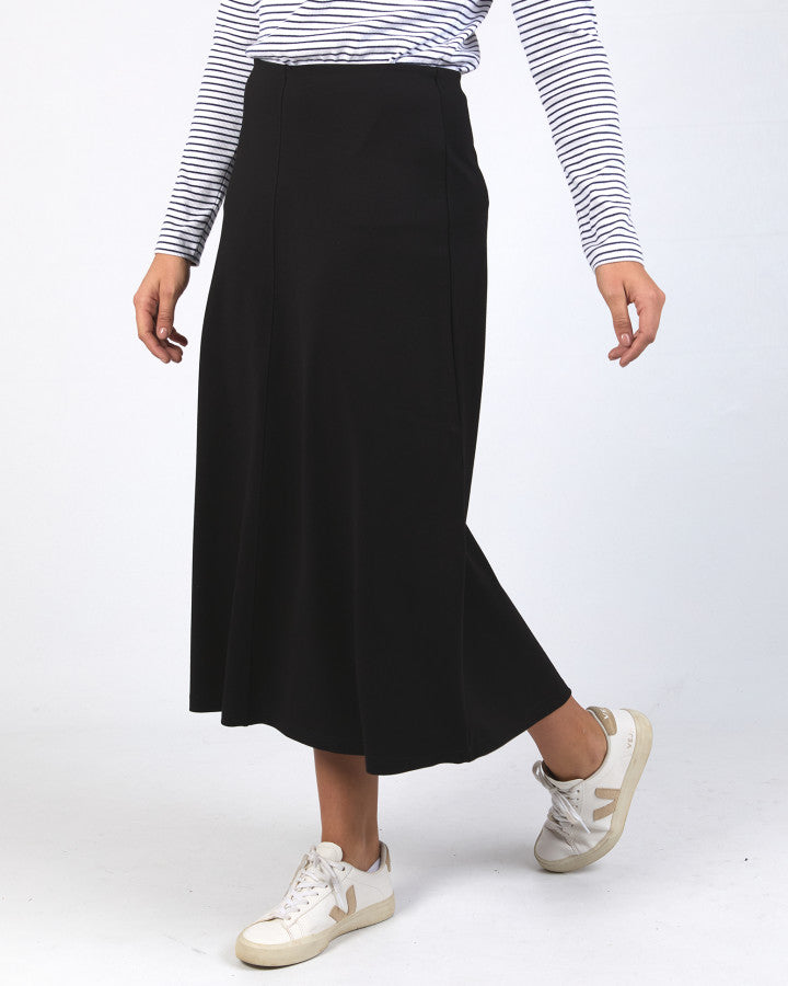 Penny Ponte Skirt - Black