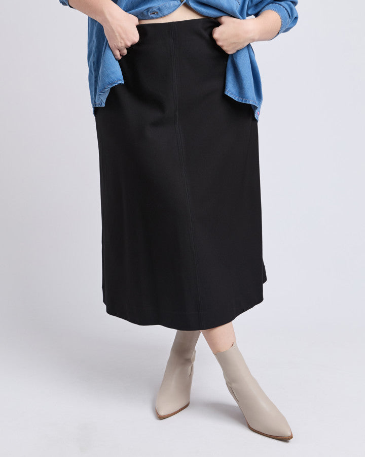 Penny Ponte Skirt - Black