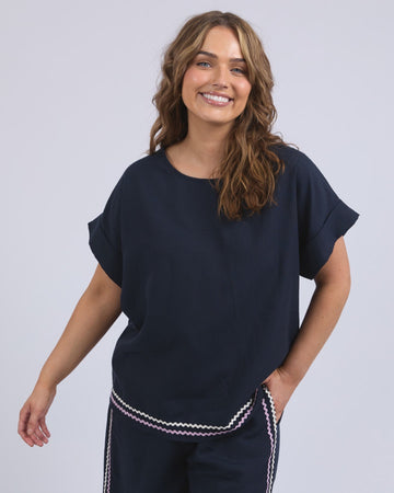 Ric Rac Top - Navy