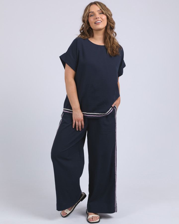 Ric Rac Top - Navy