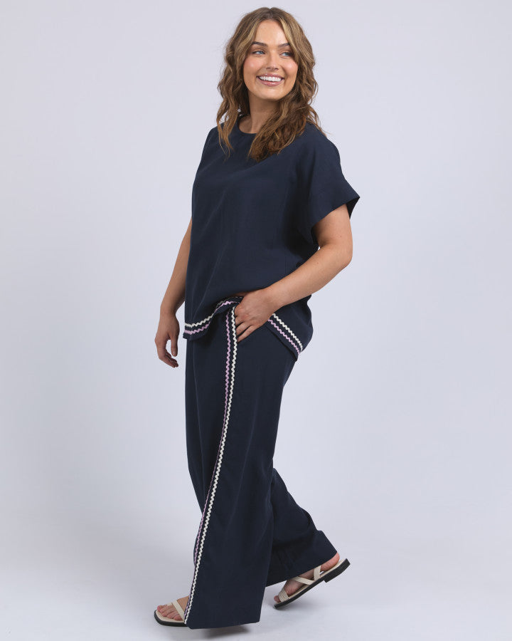 Ric Rac Top - Navy