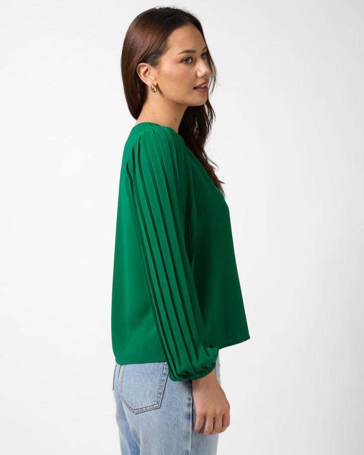 Sabine Blouse - Parakeet Green