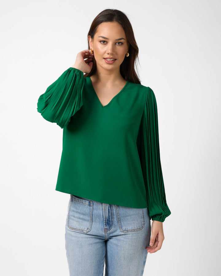 Sabine Blouse - Parakeet Green