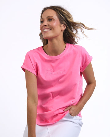 Signature Tee - Neon Rose