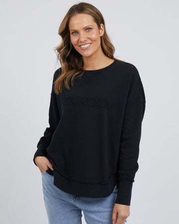 Simplified Crew - Black On Black