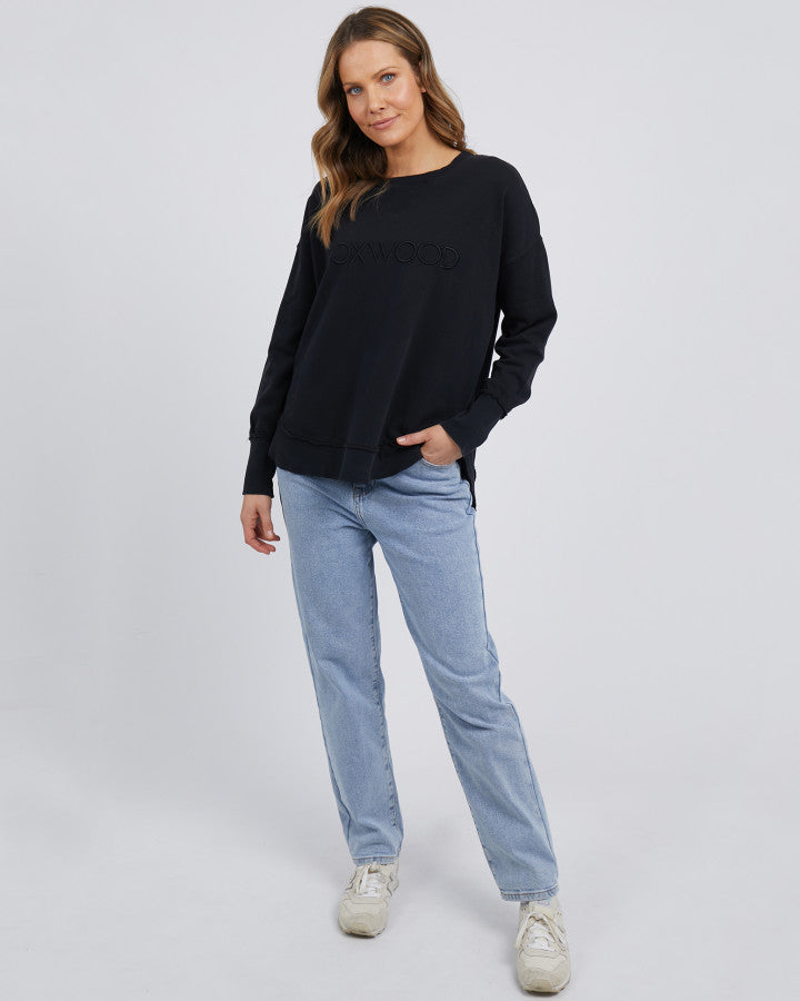 Simplified Crew - Black On Black