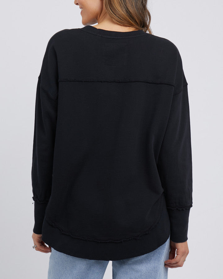 Simplified Crew - Black On Black