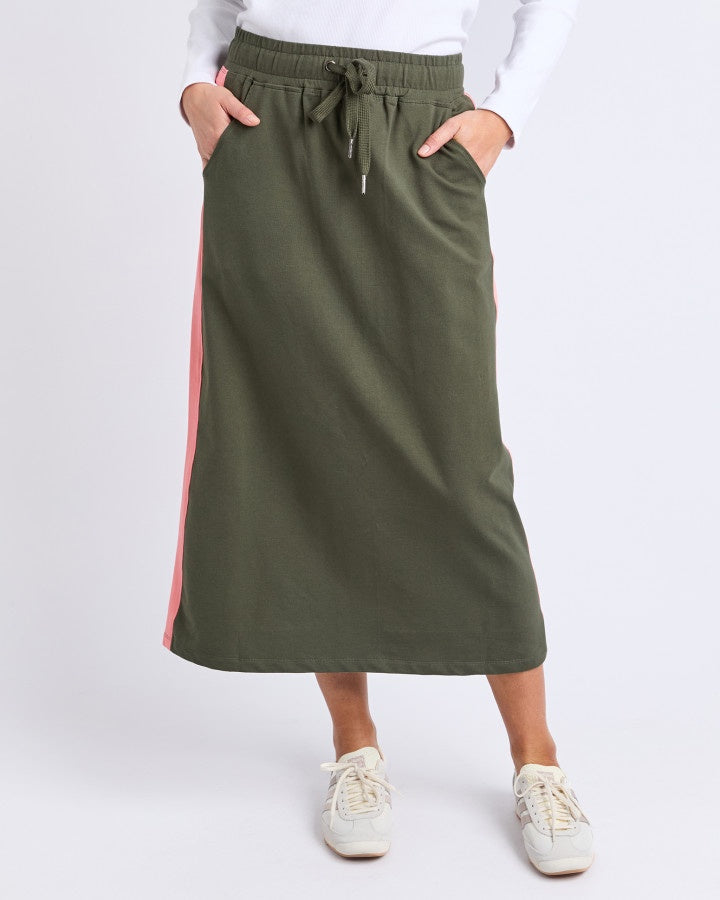 Sloane Fleece Skirt - Basil