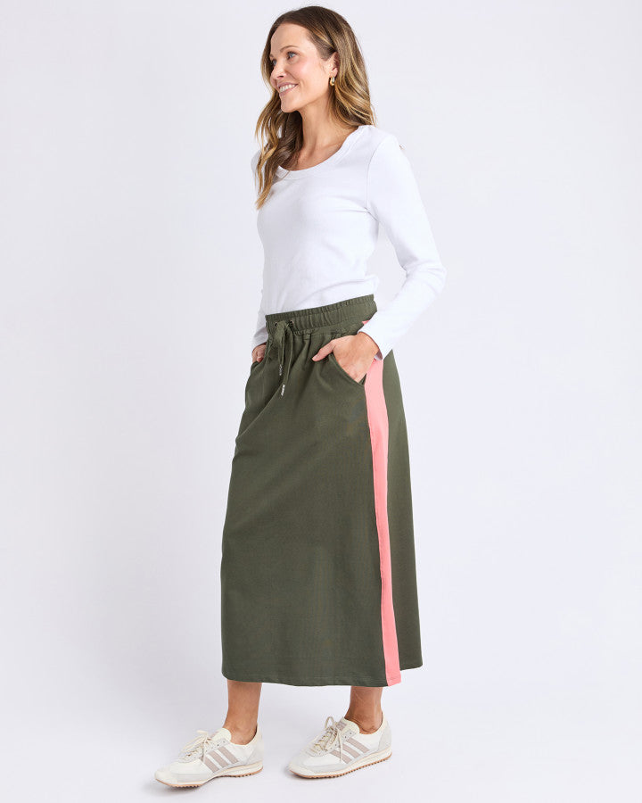 Sloane Fleece Skirt - Basil