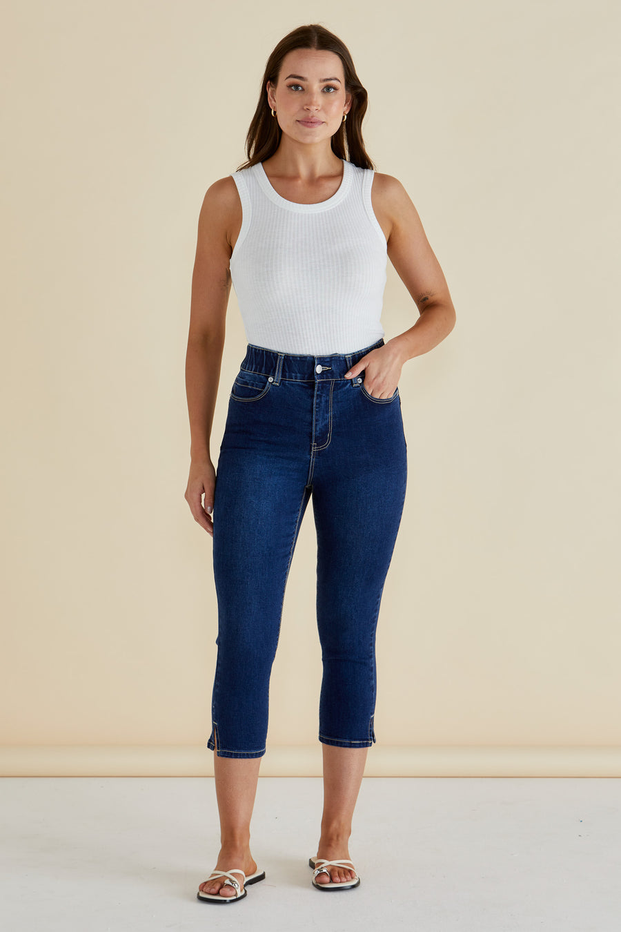 Camila Crop Jeans - Midnight Denim
