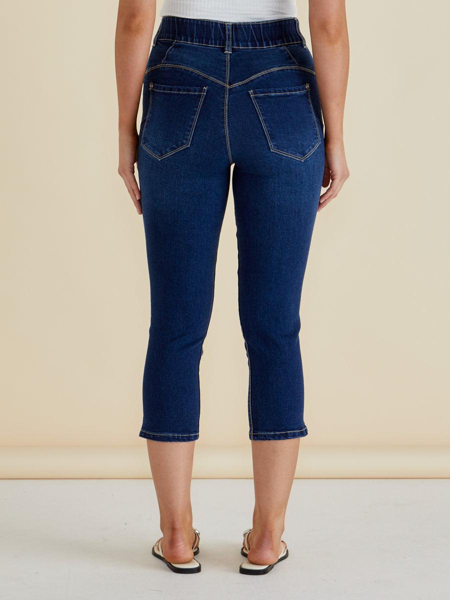 Camila Crop Jeans - Midnight Denim
