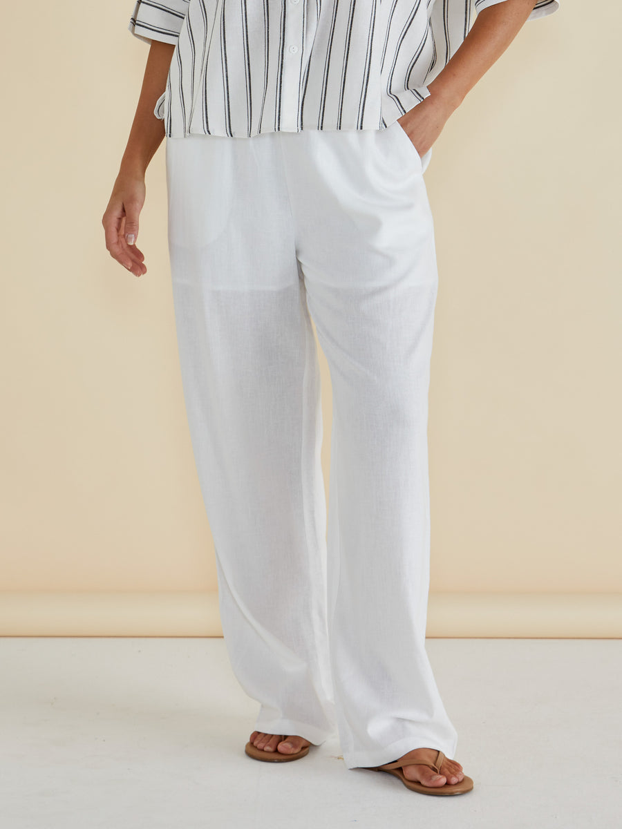 Zaza Relax Pant - White