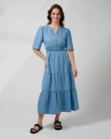 Vittoria Dress - Light Wash