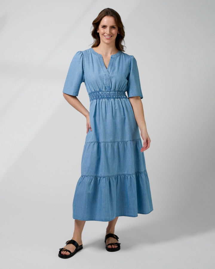 Vittoria Dress - Light Wash