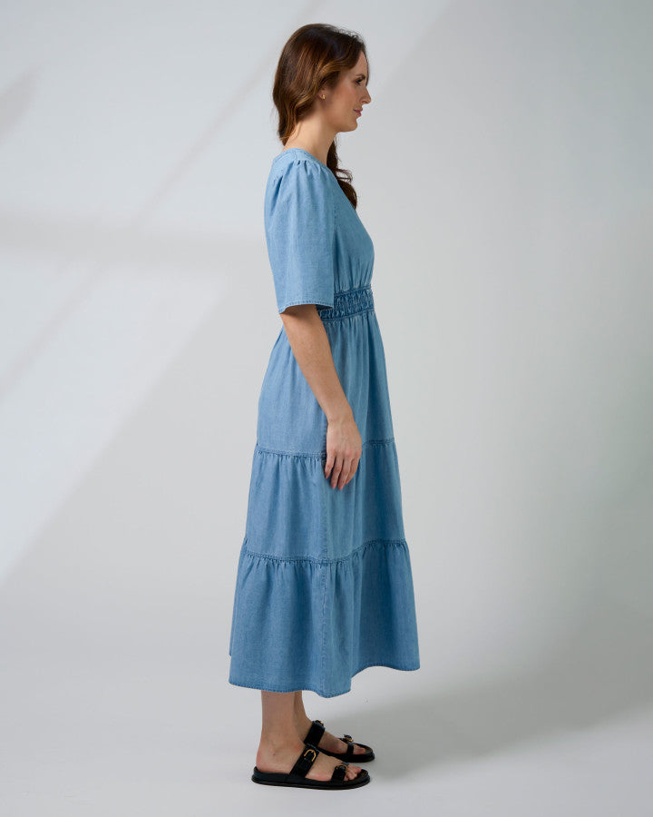 Vittoria Dress - Light Wash