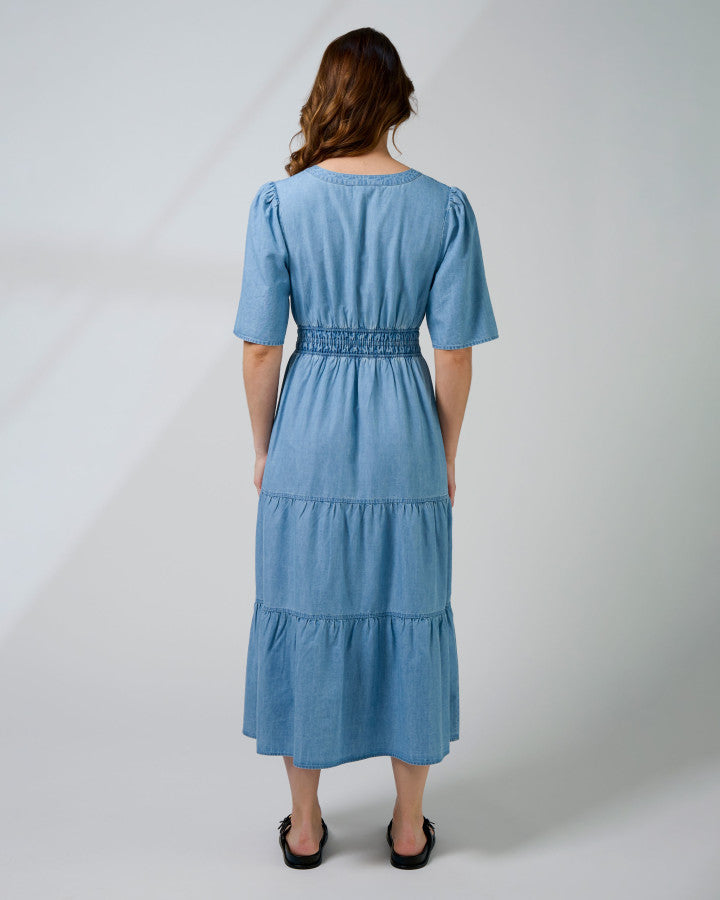 Vittoria Dress - Light Wash