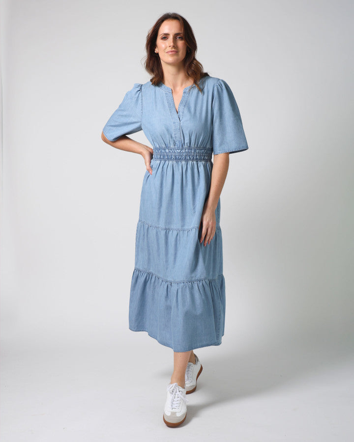 Vittoria Dress - Light Wash