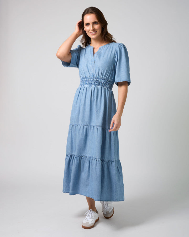 Vittoria Dress - Light Wash