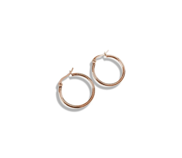 Hoop Earrings/20mm - Rose Gold