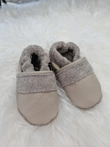 Leather Moccasins - Taupe