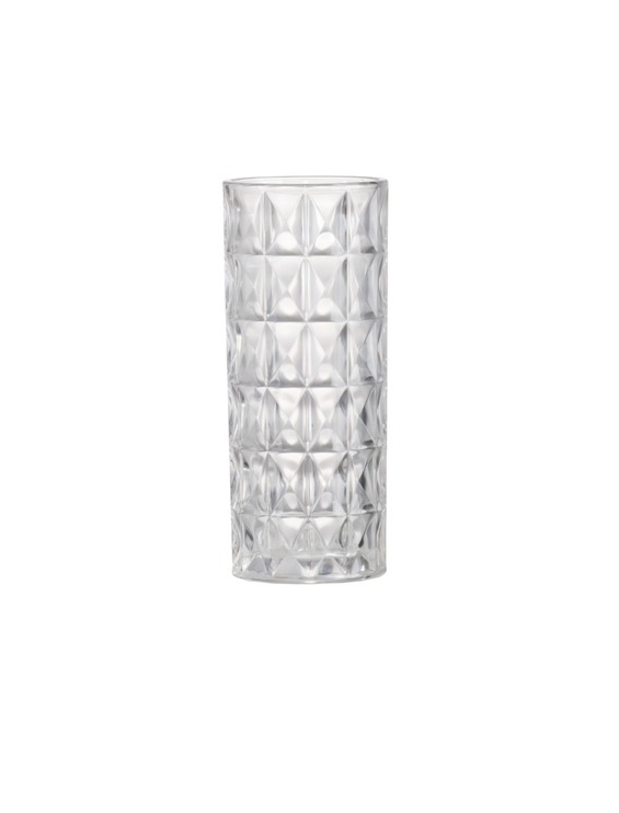 Emerald Cut Glass Vase