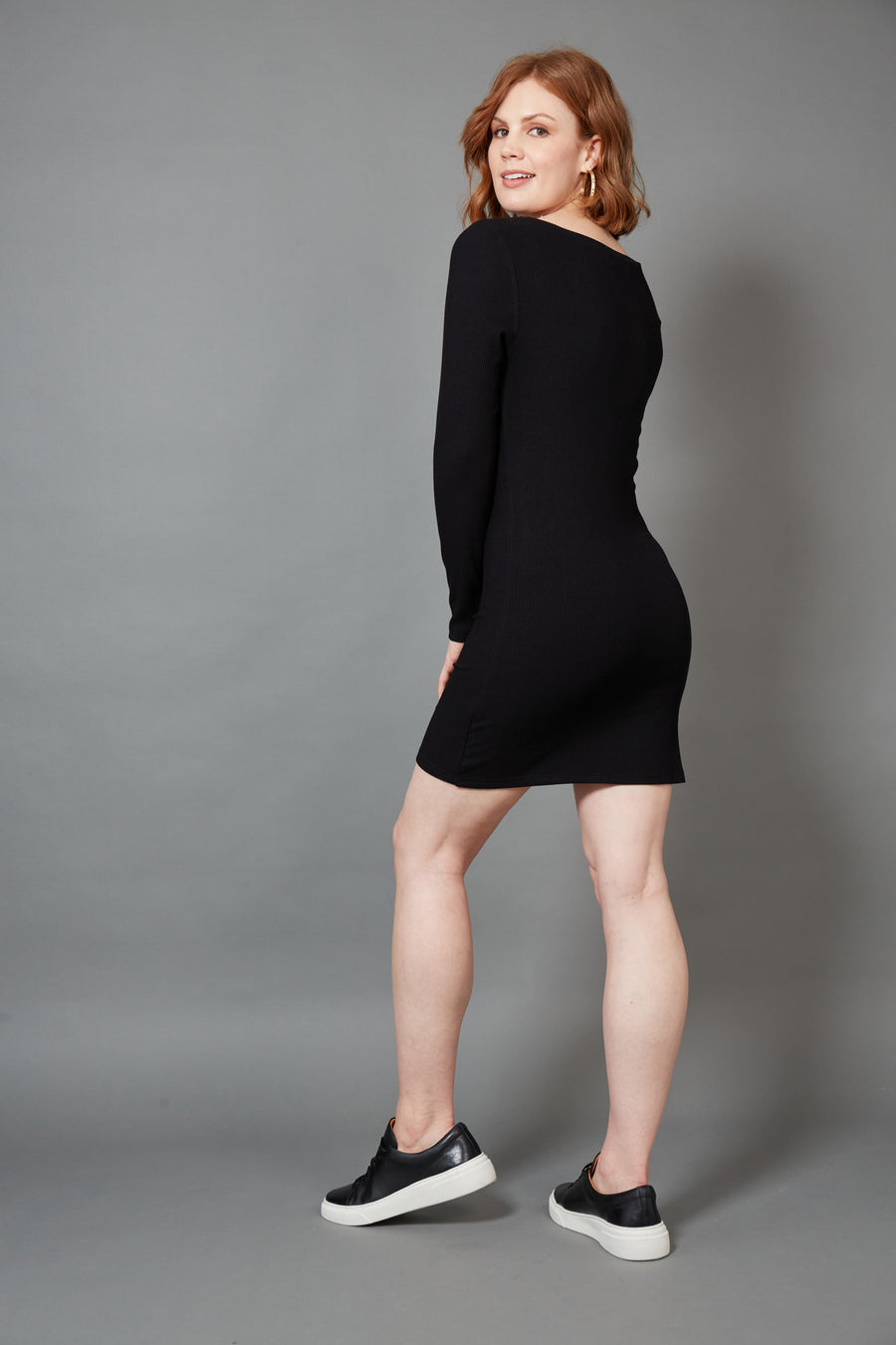 Studio Jersey Mini Dress - Ebony