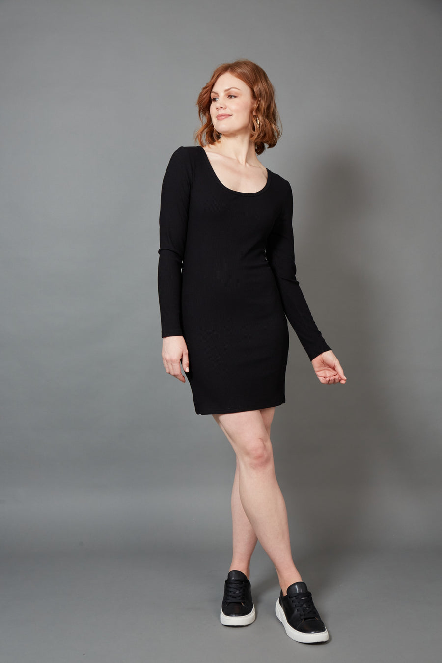 Studio Jersey Mini Dress - Ebony