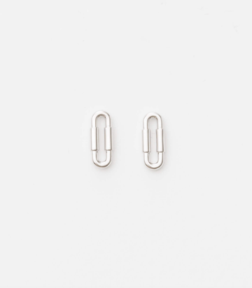 Silver Nina Chain-Link Earrings
