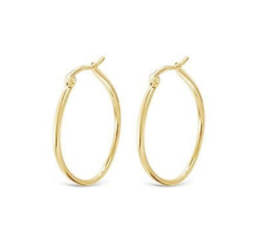 Hooplah Oval Earrings - Gold
