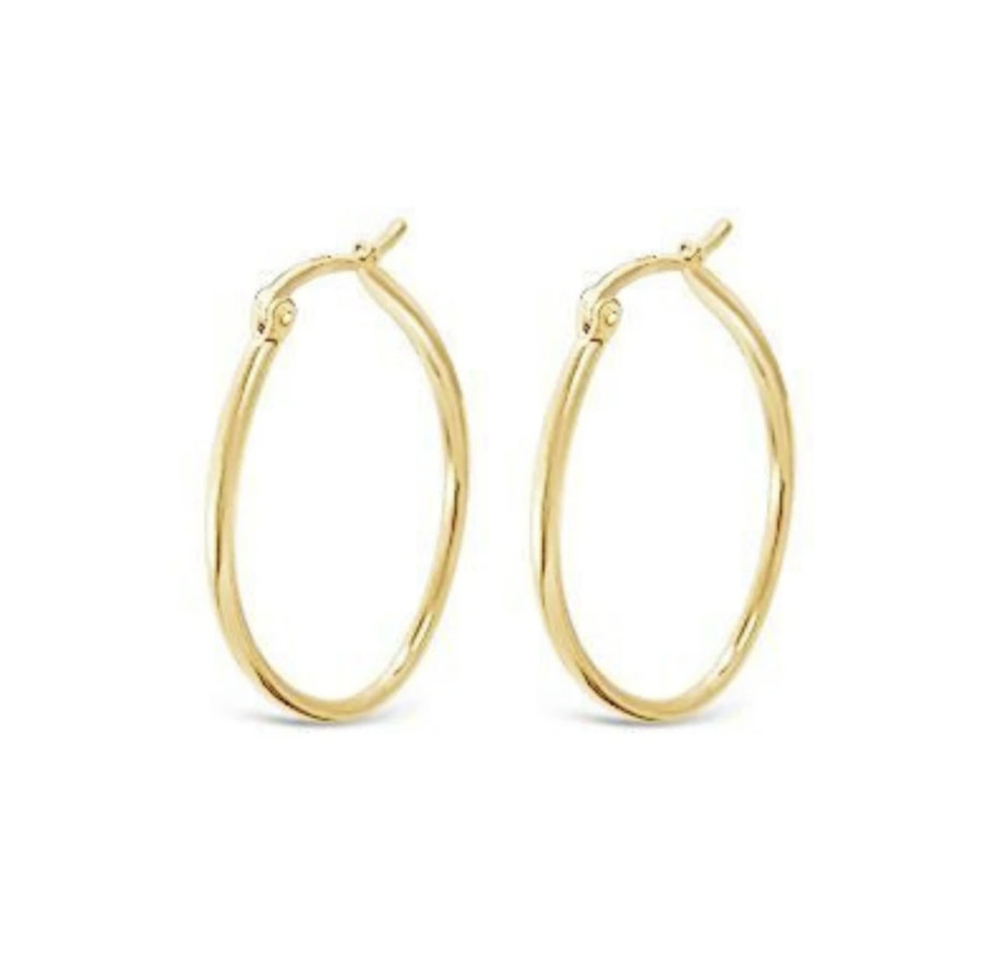 Hooplah Oval Earrings - Gold