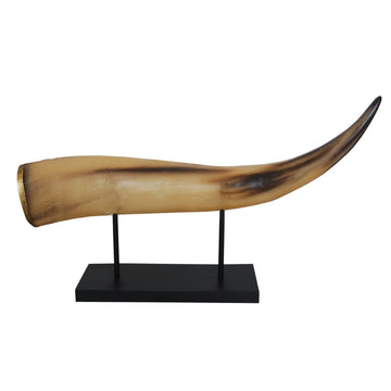 Ox Horn On Stand - Large