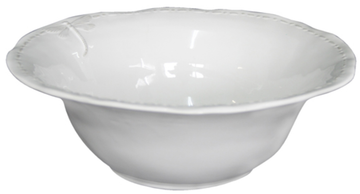 Dragonfly Stoneware White Salad Bowl - Large