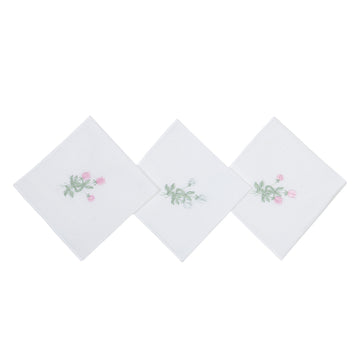 Ladies Handkerchiefs - Embroidered Blooms