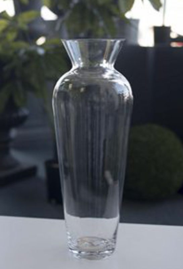 Glass Tall Fluted Neck Vase