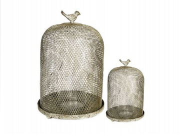 Ophira Golden Sparrow Mesh Candle Holder - Small