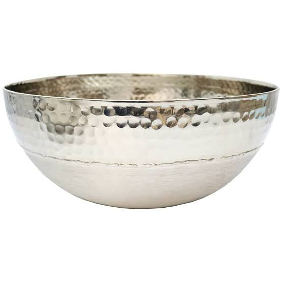 Aluminium Silver Bowl - 30cm
