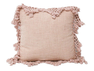 Rosa Cotton Slub Cushion/Square - Dusty Pink