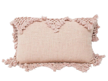 Rosa Cotton Slub Cushion/Rectangle - Dusty Pink