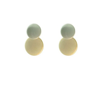 Silver & Gold Disc Earrings