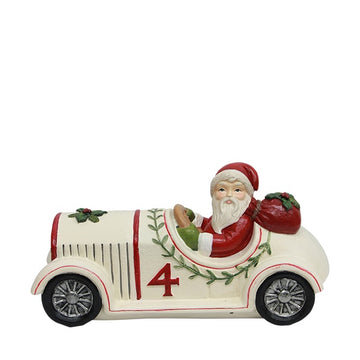 Vintage Santa In Car