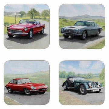 Classic Cars Set of 4 Coasters