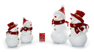 White & Red Snowman - Large