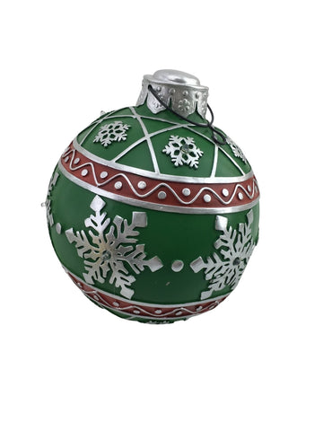 Light Up Bauble - Large/Green