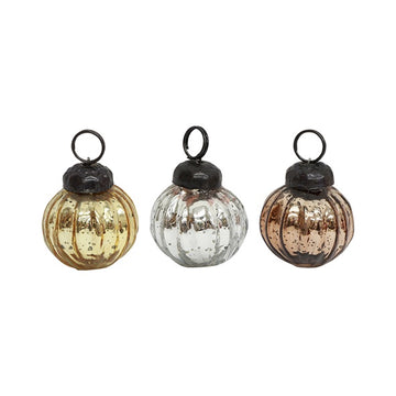 The Petite Glass Hanging Balls - Gold/Silver/Champagne