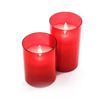 Moving Wick Candle/Red- Medium