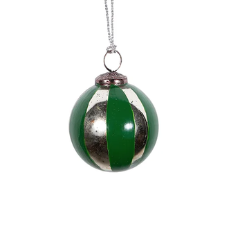 Cirque Green Striped Hanging Ball - Large