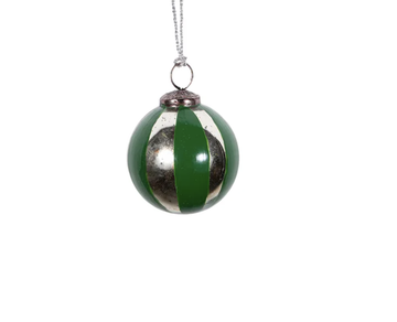 Cirque Green Striped Hanging Ball - Small