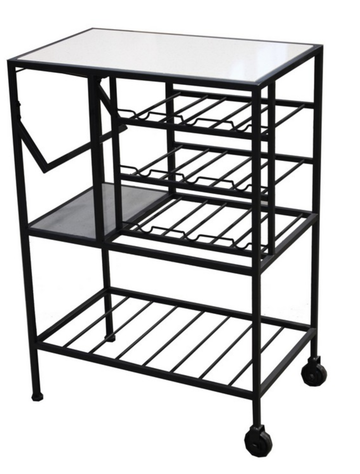 Marble & Steel Wine Trolley