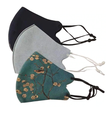 Pack Of 3 Face Masks - Chinoiserie, Powder Blue, Navy