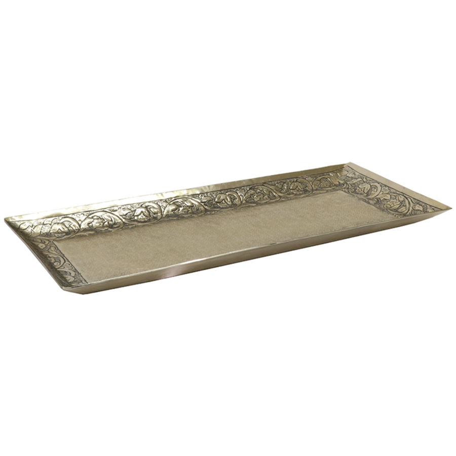 Aluminium Moroccan Rectangle Tray - 50cm